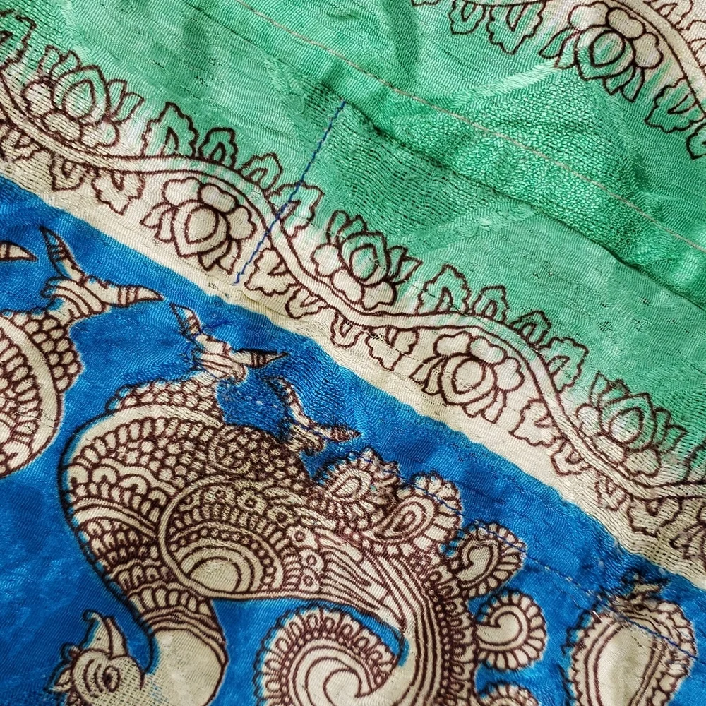 Darn Good Yarn Sari Silk Wrap Skirt Tea Goddess - Picture 10 of 16